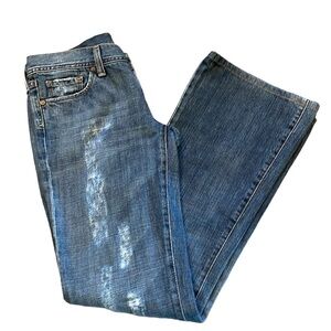 Citizens Of Humanity Vintage‎ Ingrid Low Waist Flair Distressed Jeans